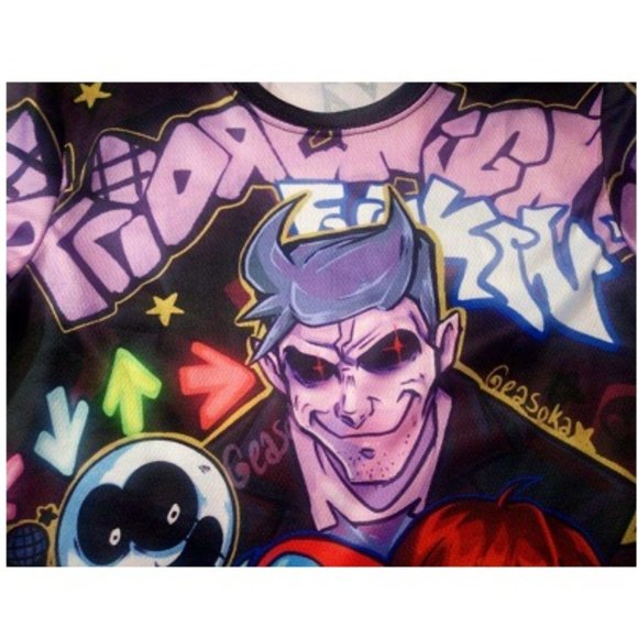 Friday Night Funkin T-Shirts - Short Sleeve Casual Breathable - Size Child XL - Picture 3 of 5